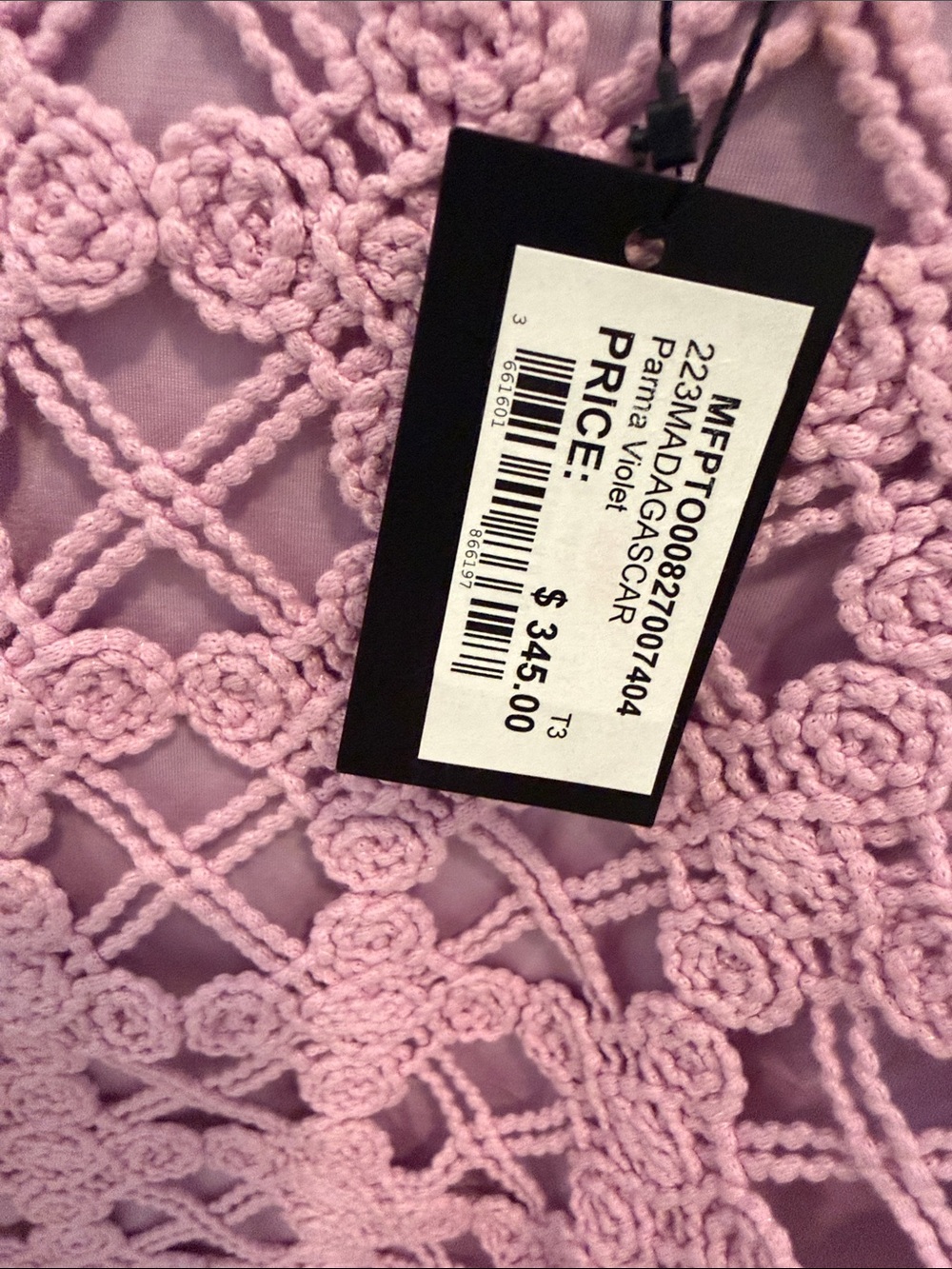 Maje Lavender Crochet Crop Top - Picture 3 of 4